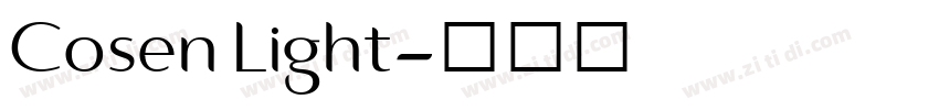 Cosen Light字体转换 Cosen Light字体转换